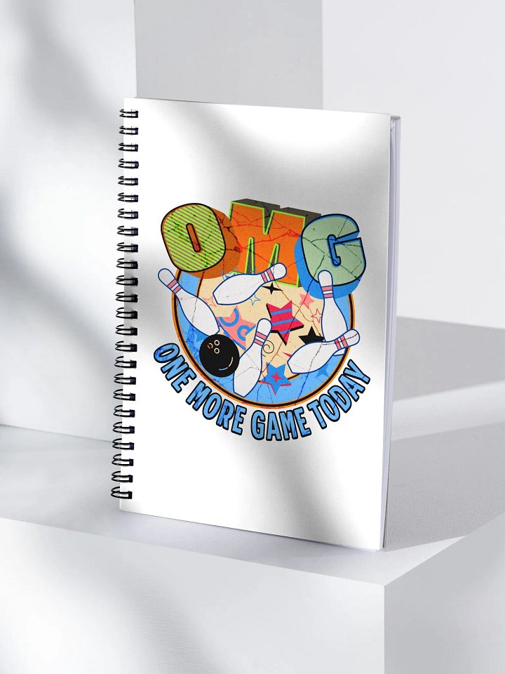 OMG One More Game Today Bowling Spectacle Notebook product image (1)