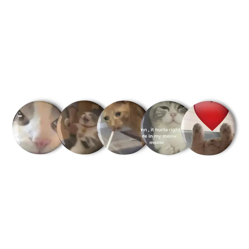 Set of Pin Buttons: Meme Cats 33 product image (3)
