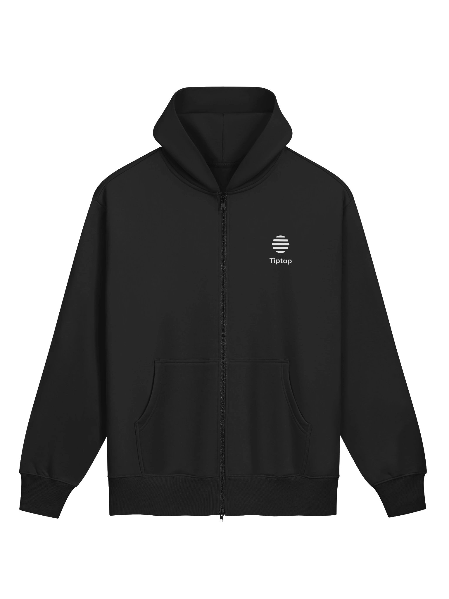 Tiptap Stacked Logo Zip Hoodie – Oversized Fit product image (1)