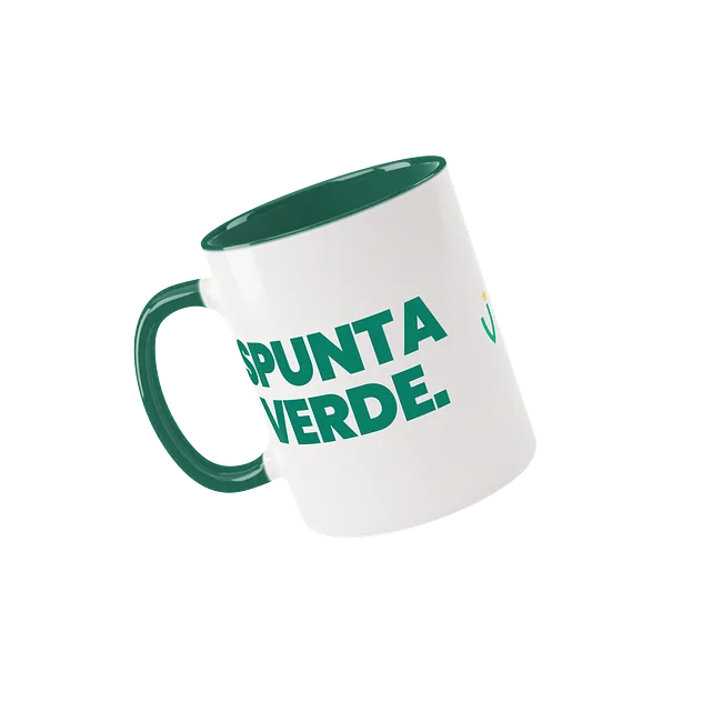 Ceramic Mug with Dark Green Inside