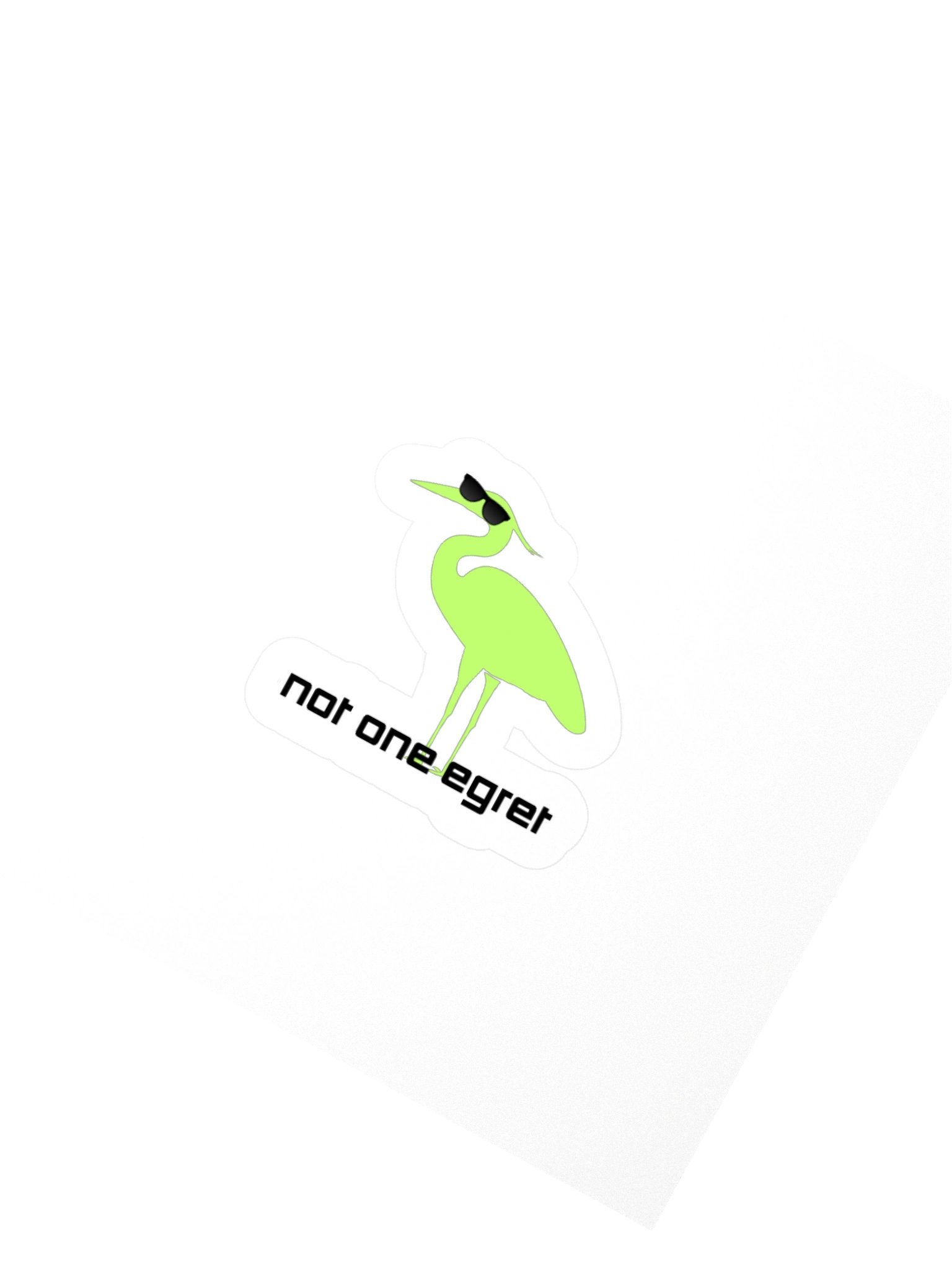 Not One Egret Kisscut Sticker product image (2)