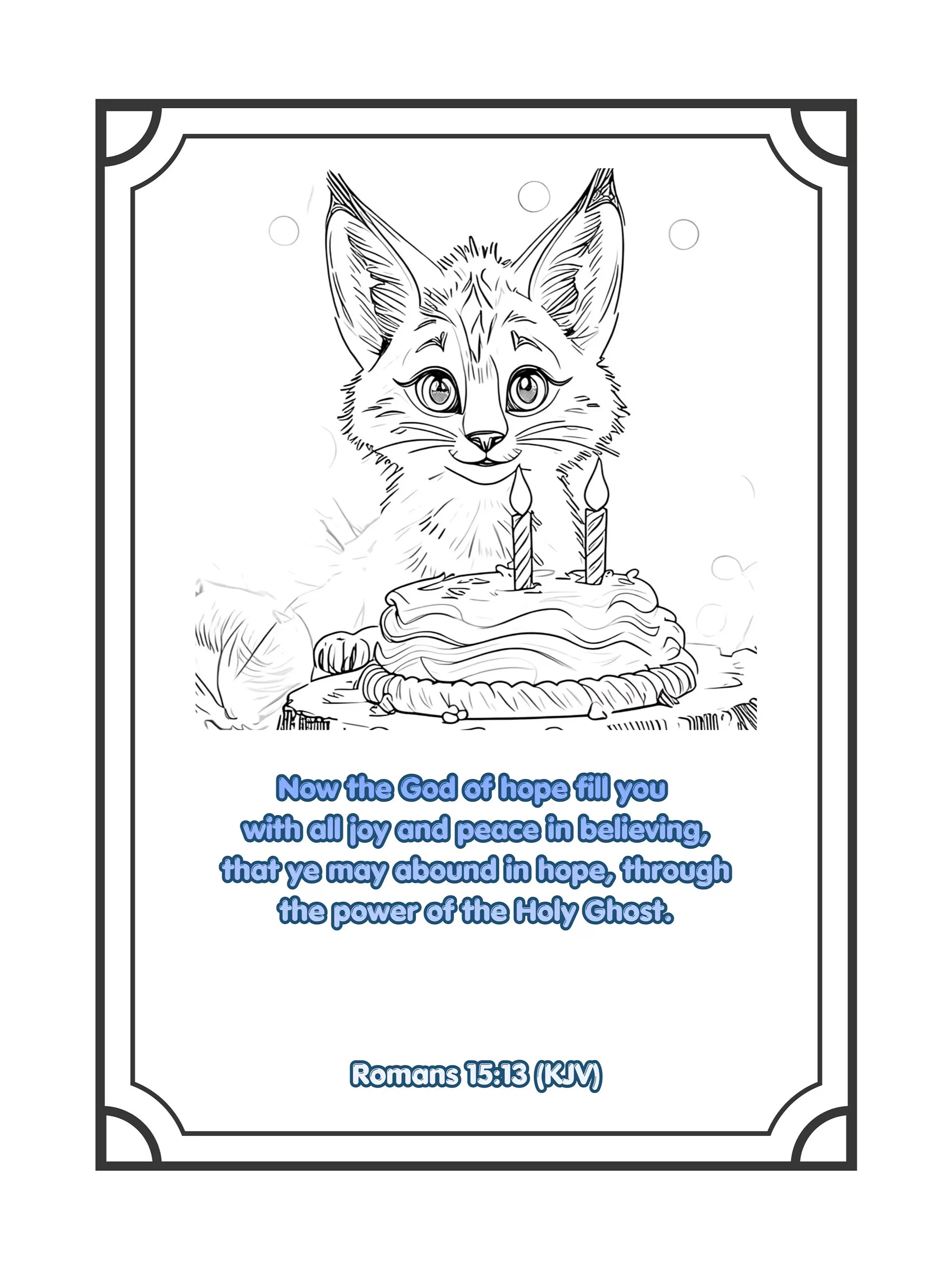 Bible Verse Birthday Animal Coloring Book product image (2)