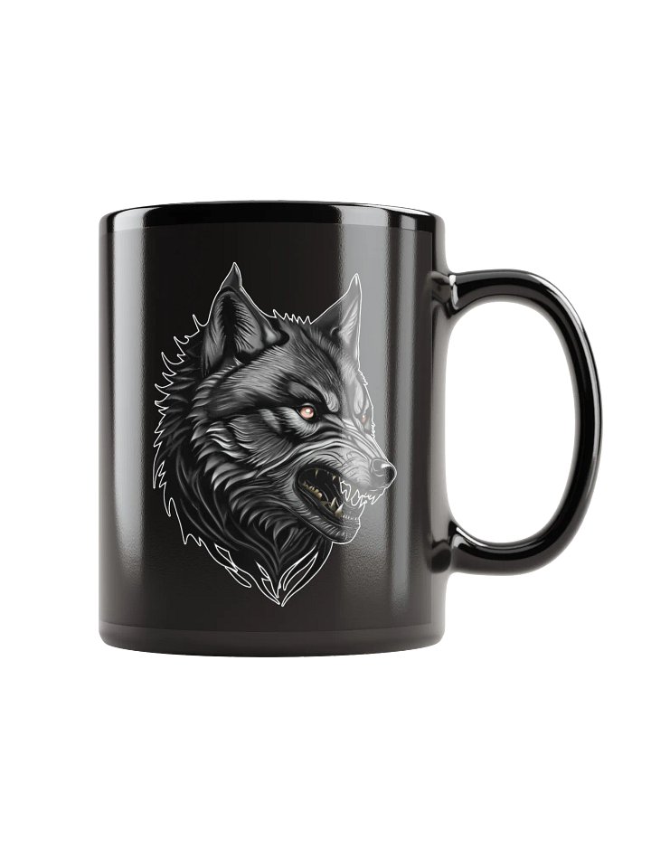 Wild Torment Black Ceramic Mug - Wolf product image (1)
