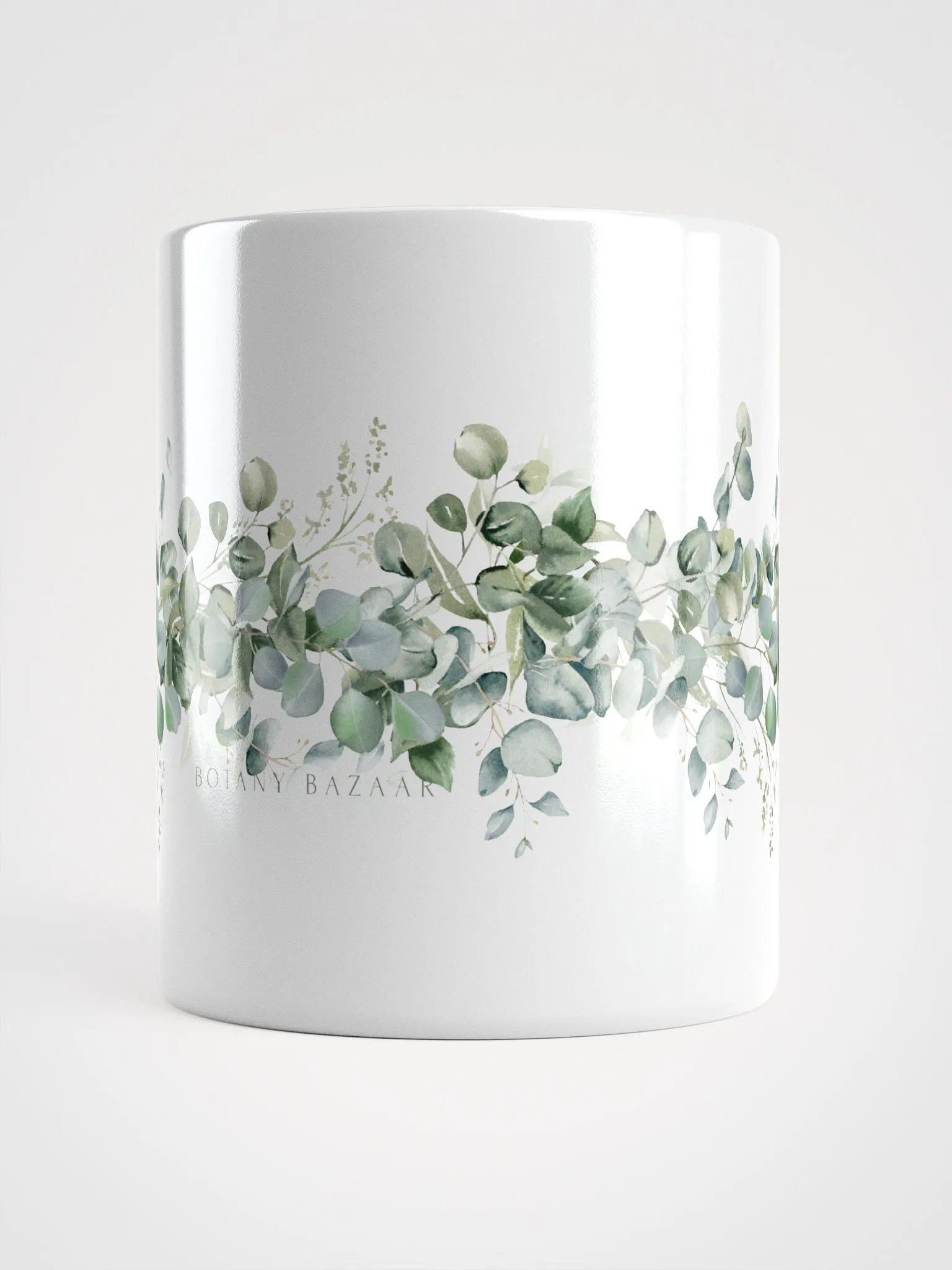 Eucalyptus Leaves White Ceramic Mug product image (10)