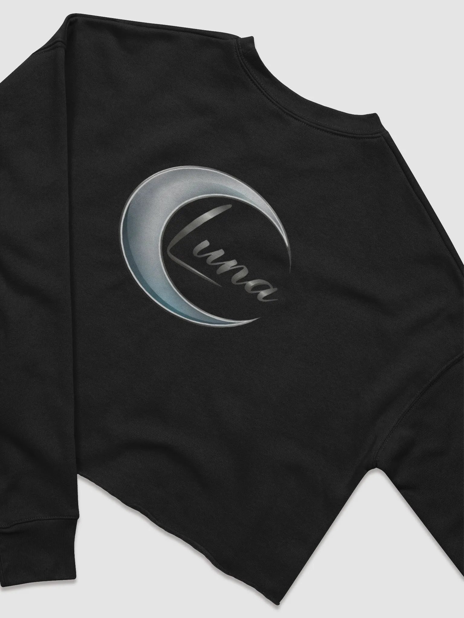 Luna Women's Fleece Crop Sweatshirt - Stylish Comfort with Celestial Design product image (6)