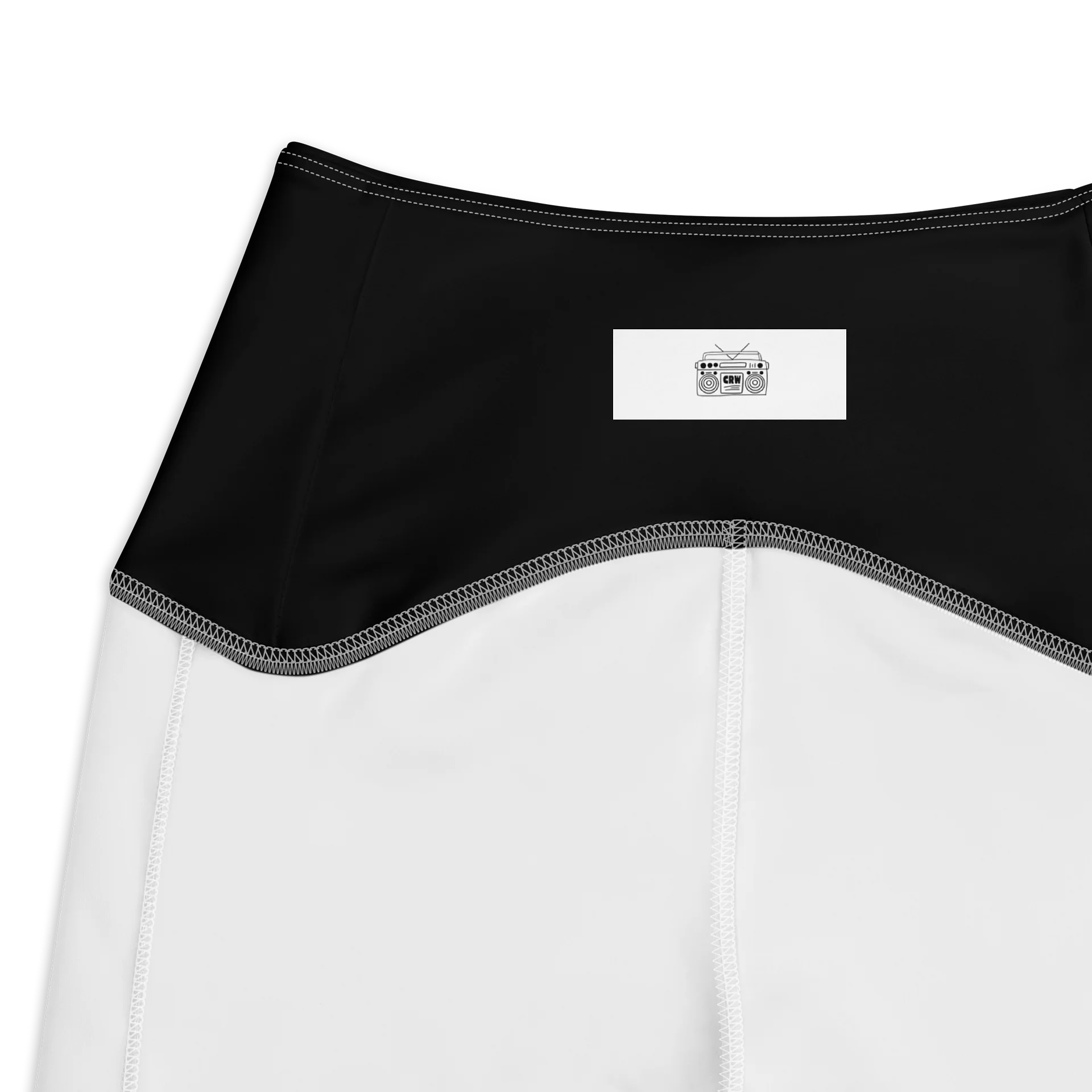CRW Black Yoga Pants with Boombox Pocket Print product image (3)