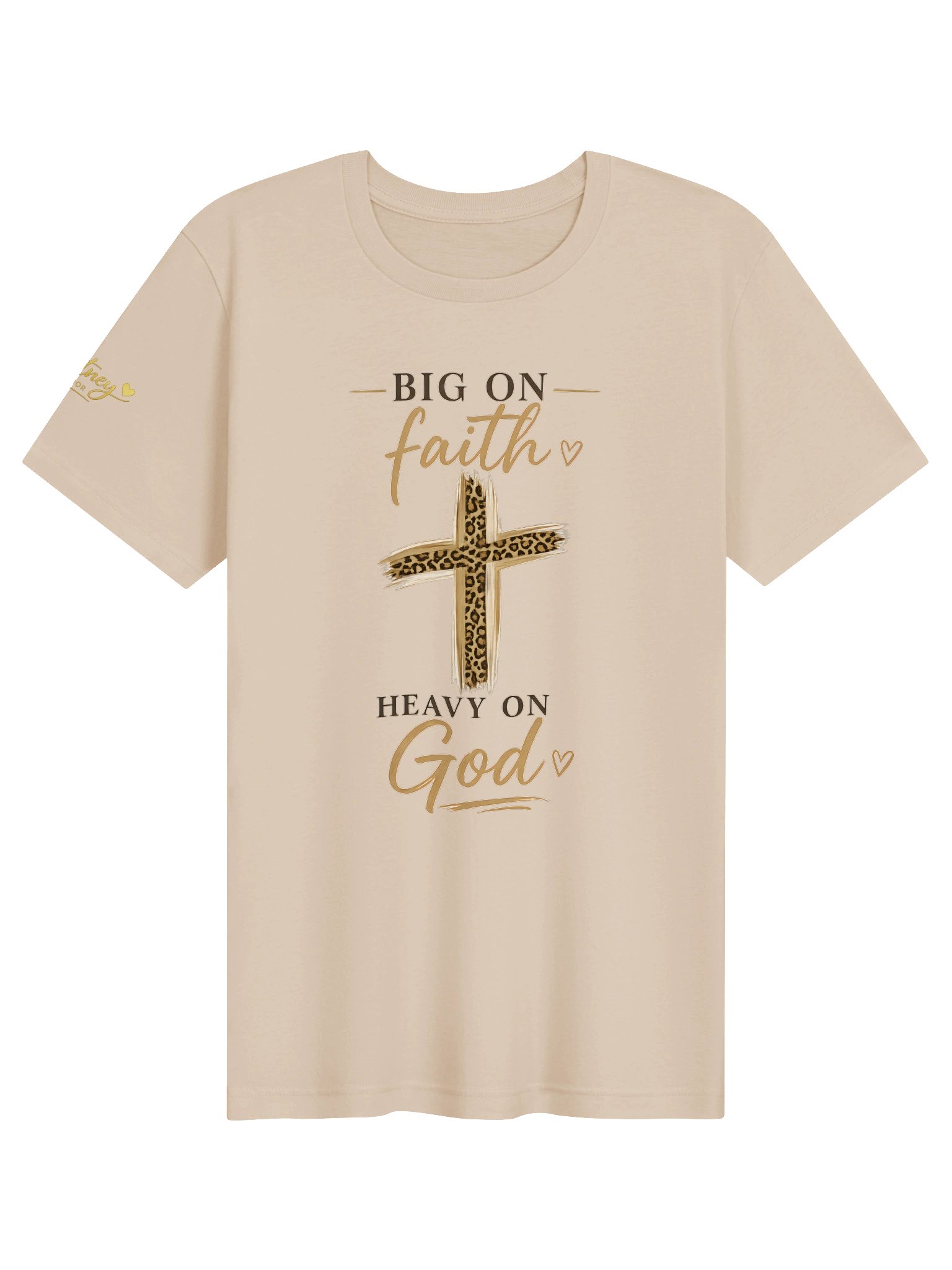 Big on Faith, Heavy on God Christian Bella+Canvas Tee product image (5)