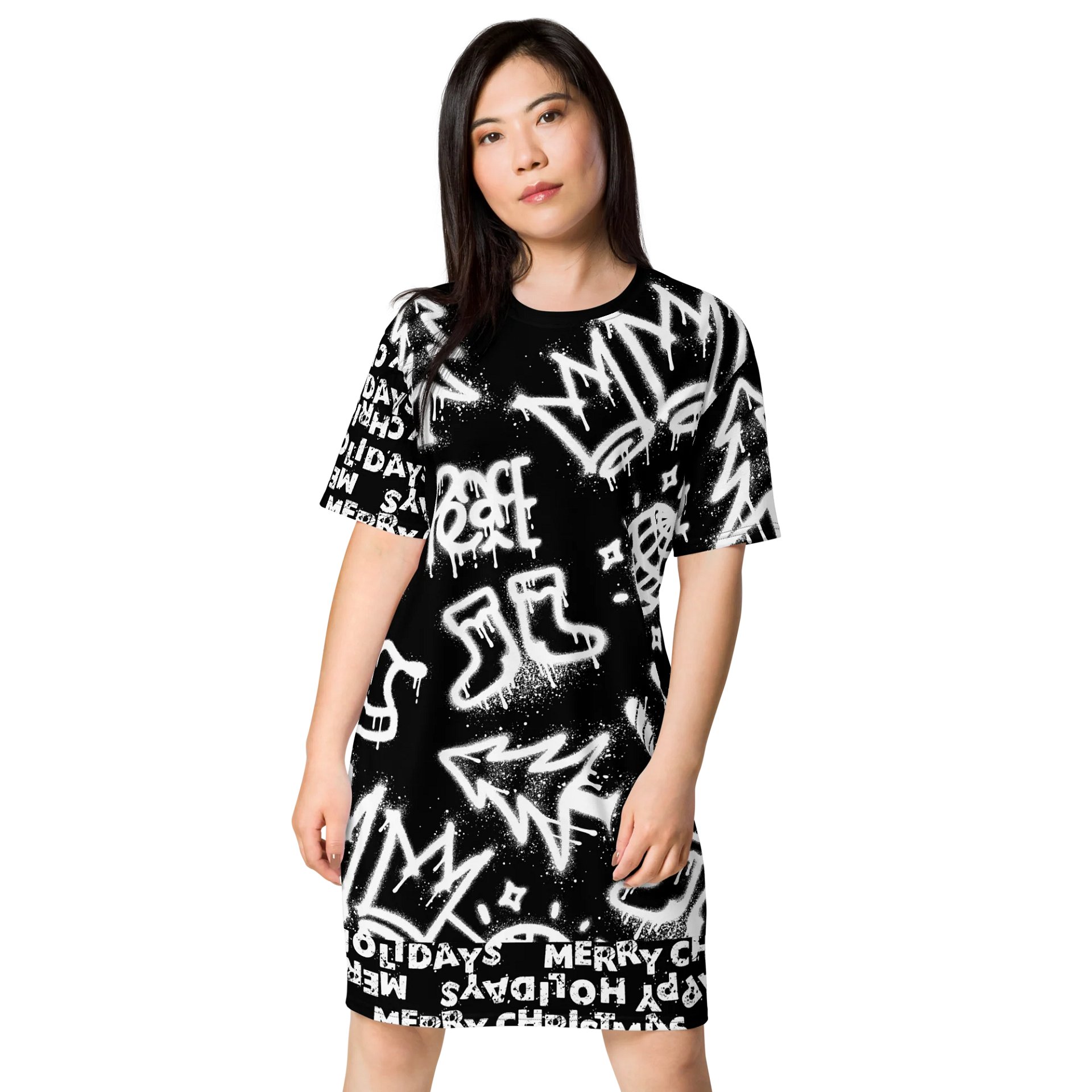 Christmas Graffiti T-shirt Dress product image (1)