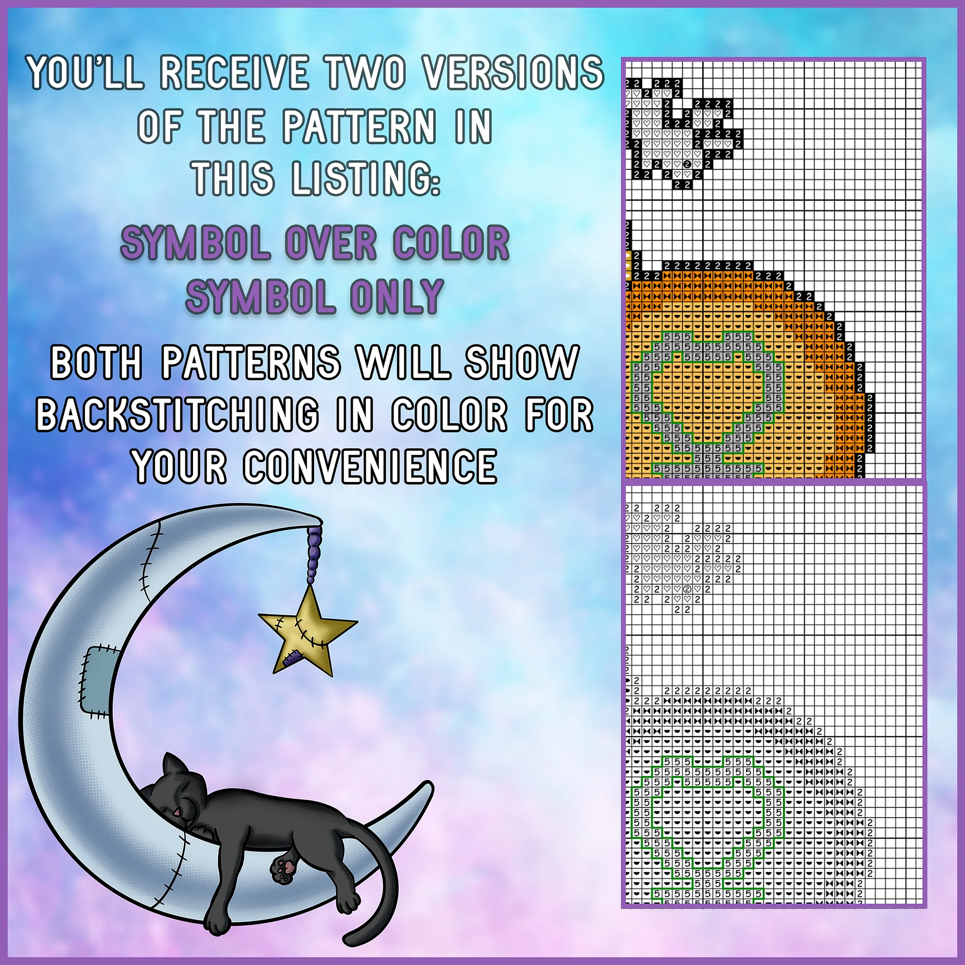 Luna and Apollo - Cross Stitch Pattern product image (4)