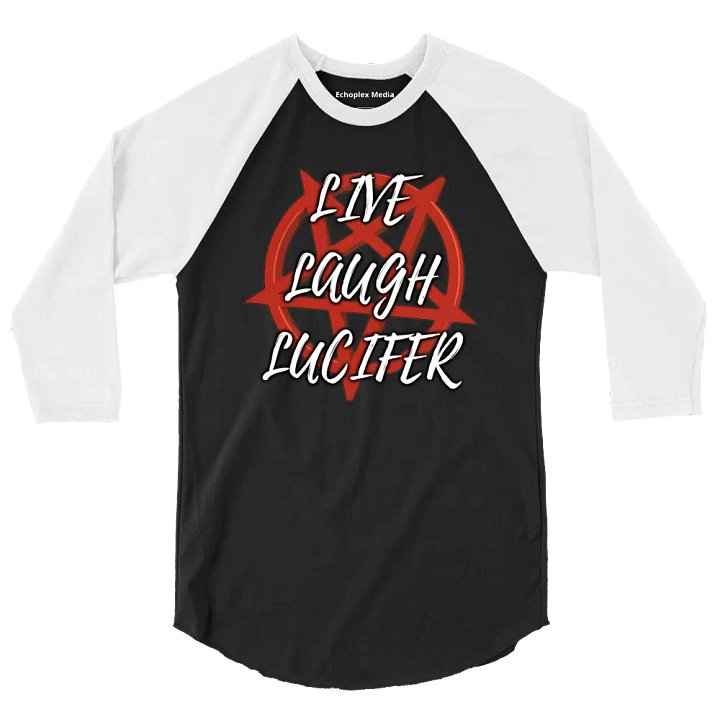 Live Laugh Lucifer Baseball Tees Dark Torso Colors product image (6)