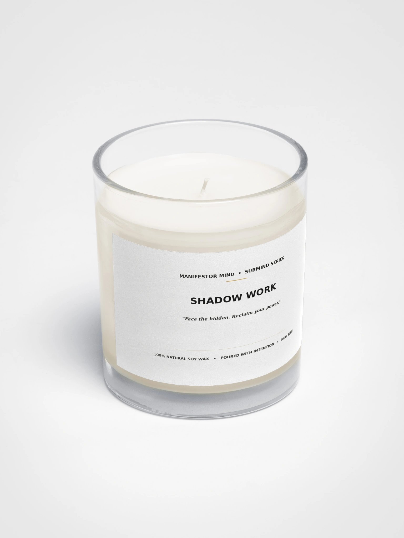 Shadow Work Candle - Unscented Inner Work & Journaling Soy Candle product image (2)