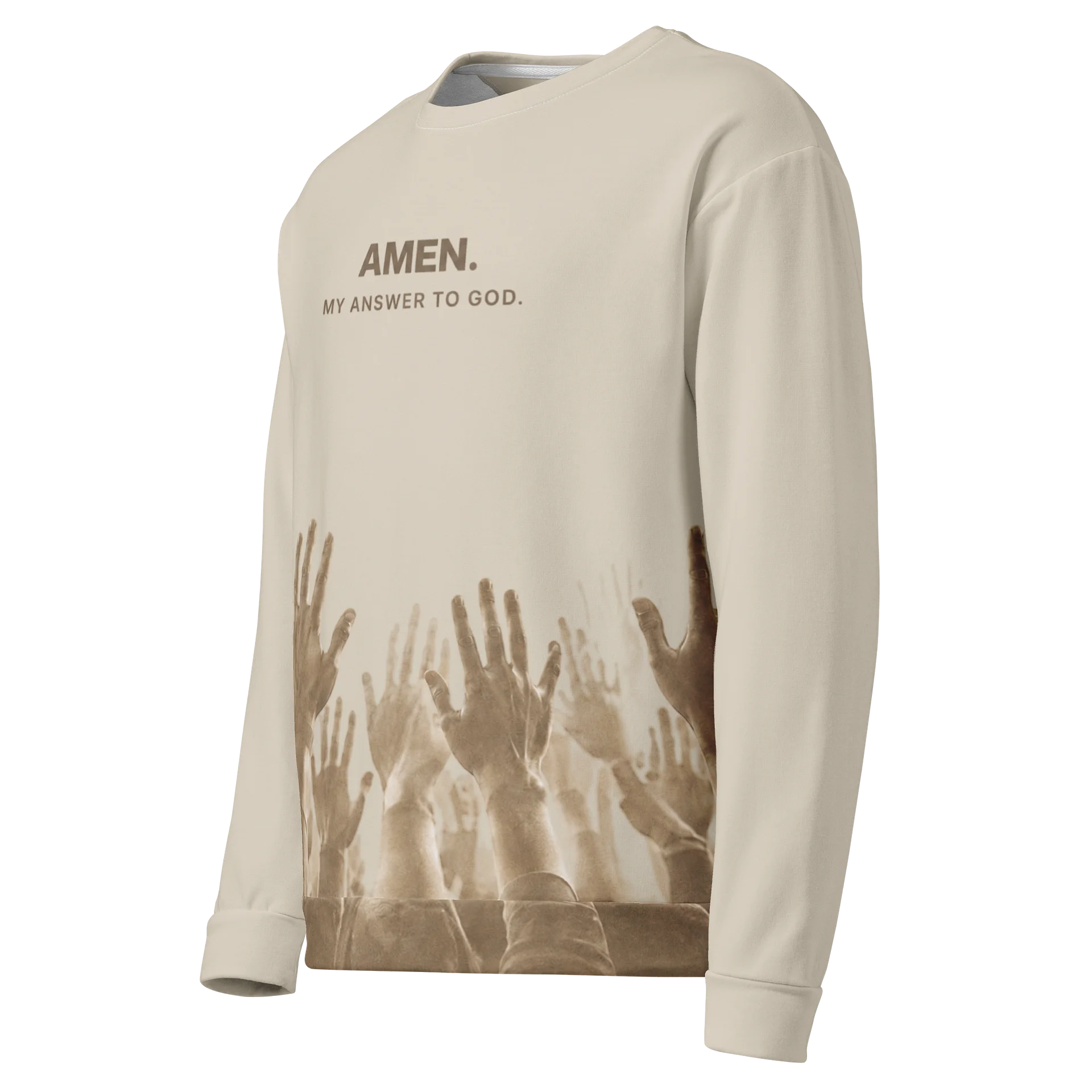 AMEN. My Answer To God | Premium Christian Sweatshirt | Minimal Worship Streetwear product image (3)