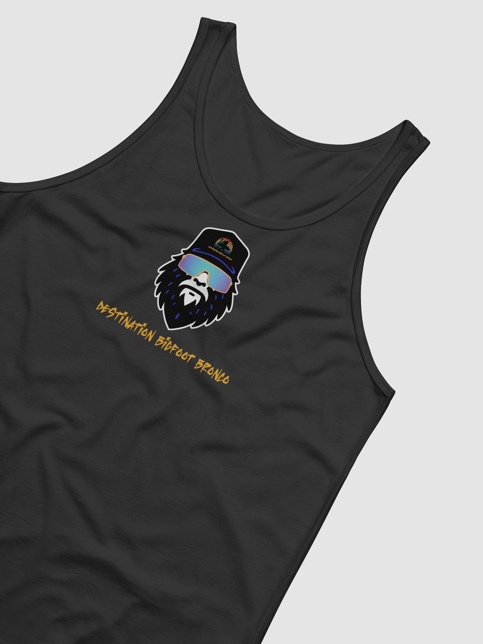 Destination Bigfoot Bronco Synthwave Bella+Canvas Jersey Tank (Black) product image (4)