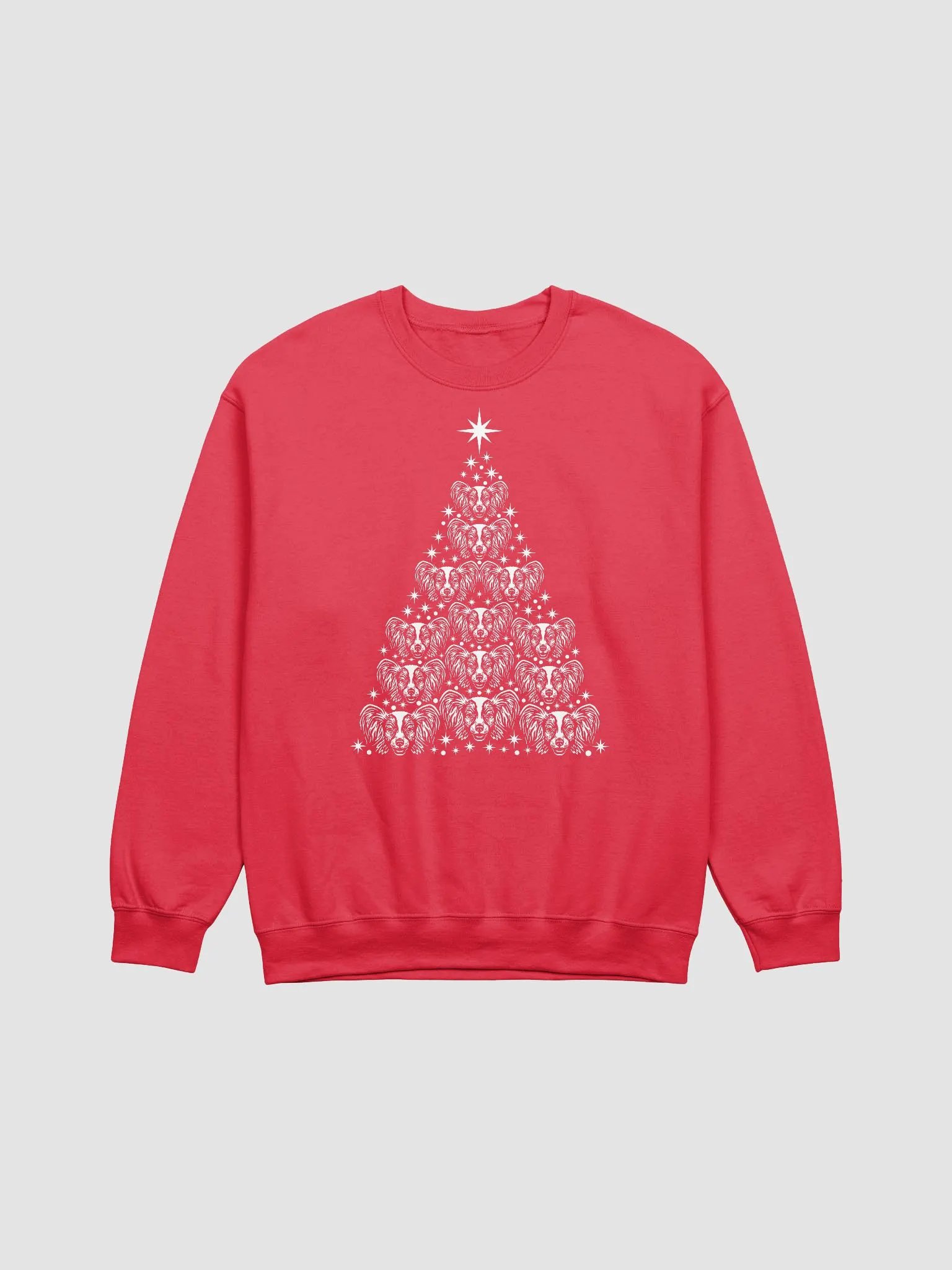 Papillon(2) Christmas Tree Sweatshirt Design for Papillon Paw-rents product image (23)