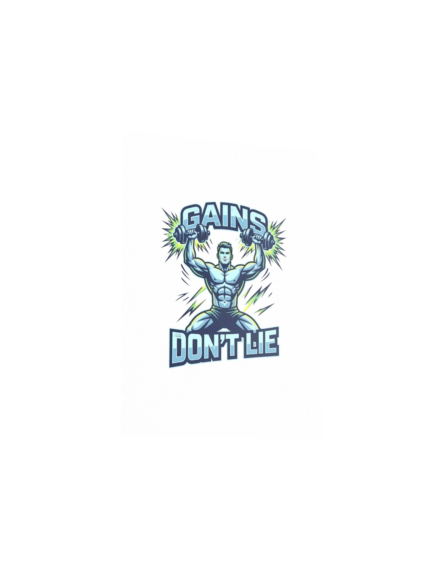 GAINS DON'T LIE Motivational Gym Poster | Fitness Wall Art & Home Gym Decor product image (3)