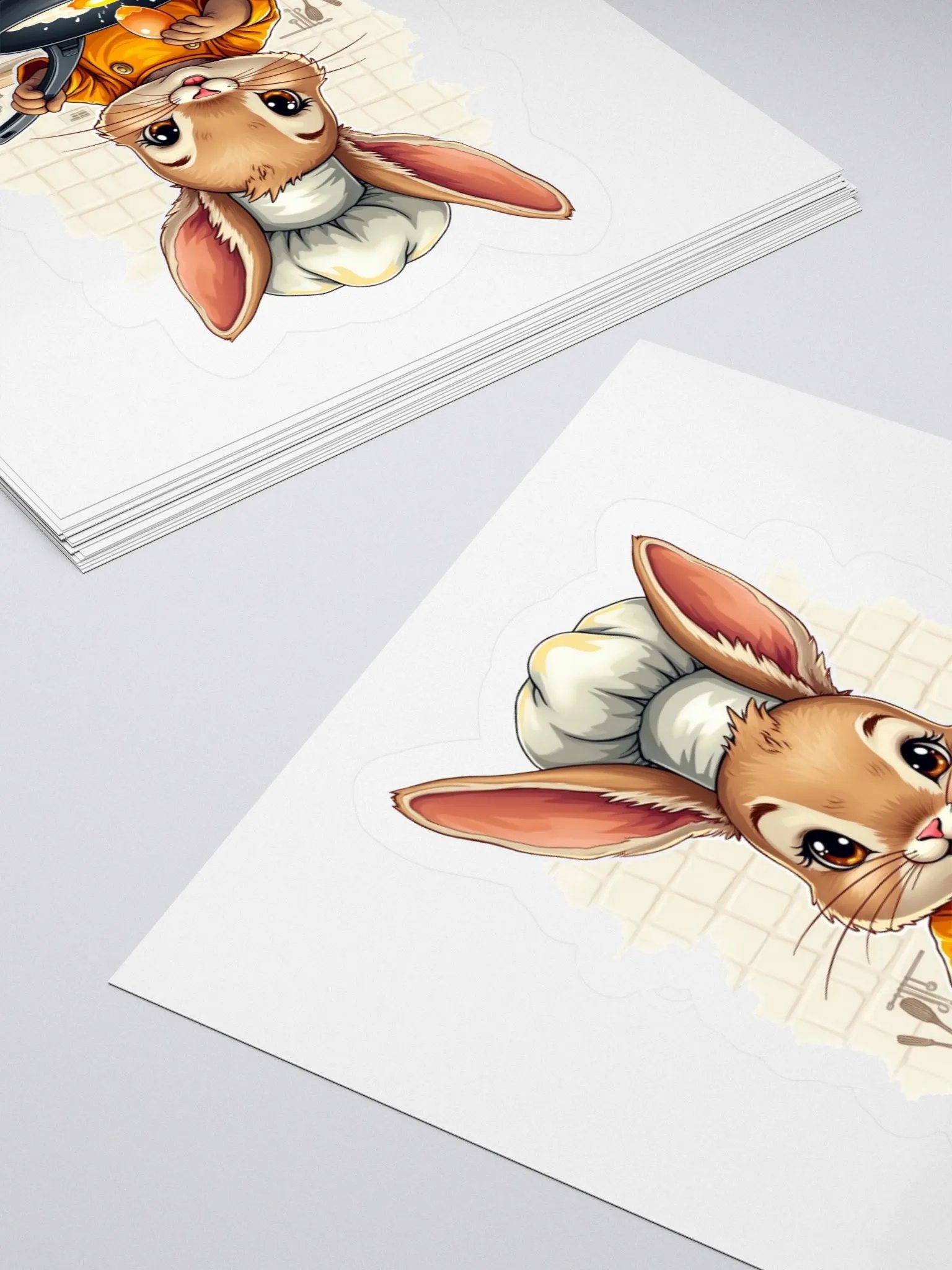 Chef Bunny Kiss Cut Stickers product image (13)