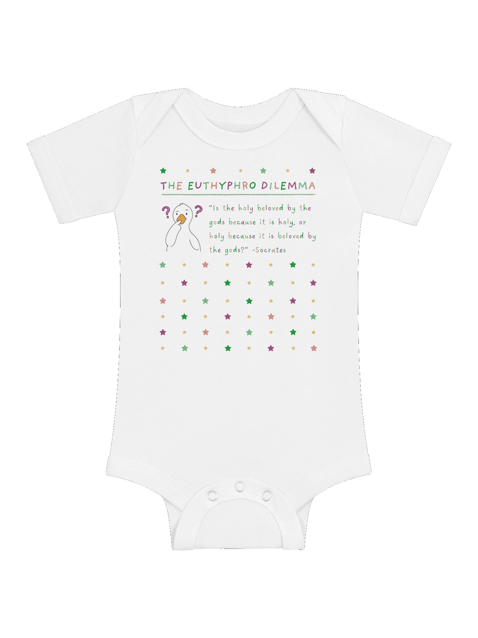 The Euthyphro Dilemma - Philosophy Baby Onesie in White product image (1)