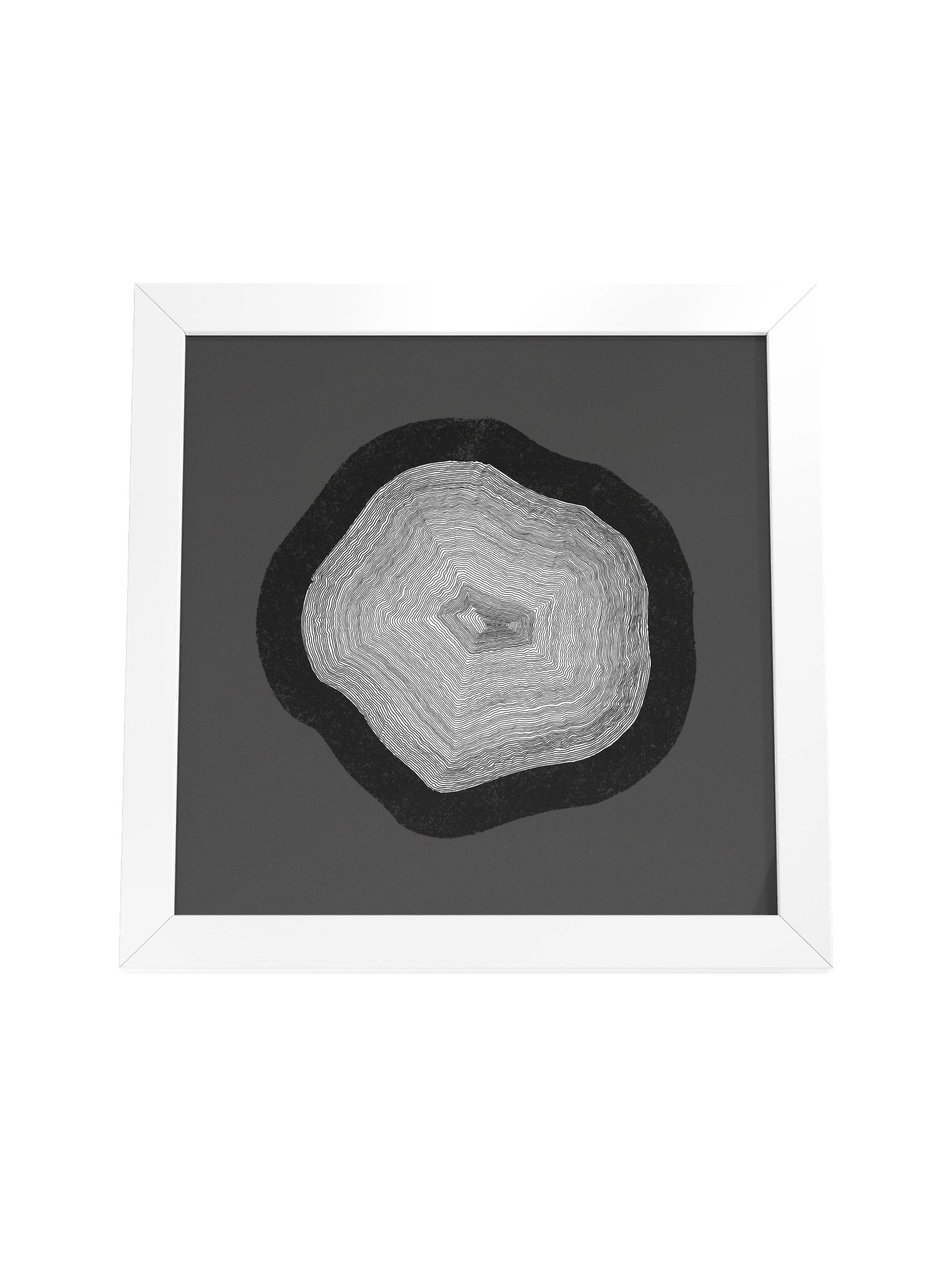 "Layers upon Layers" - Framed Minimalist Art Print - Soft Black product image (44)