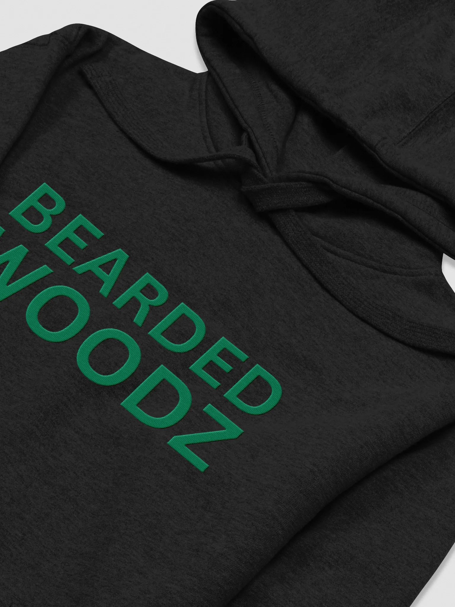 Men's Bearded Woodz Hoodie - Green Embroidery product image (2)