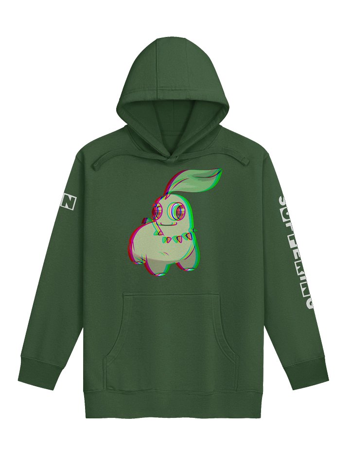 GREEN FANART GLITCH HOODIE product image (1)