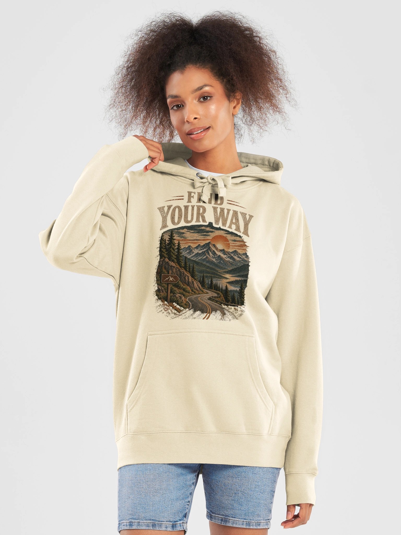 Find Your Way — Vintage Mountain Adventure Hoodie product image (2)