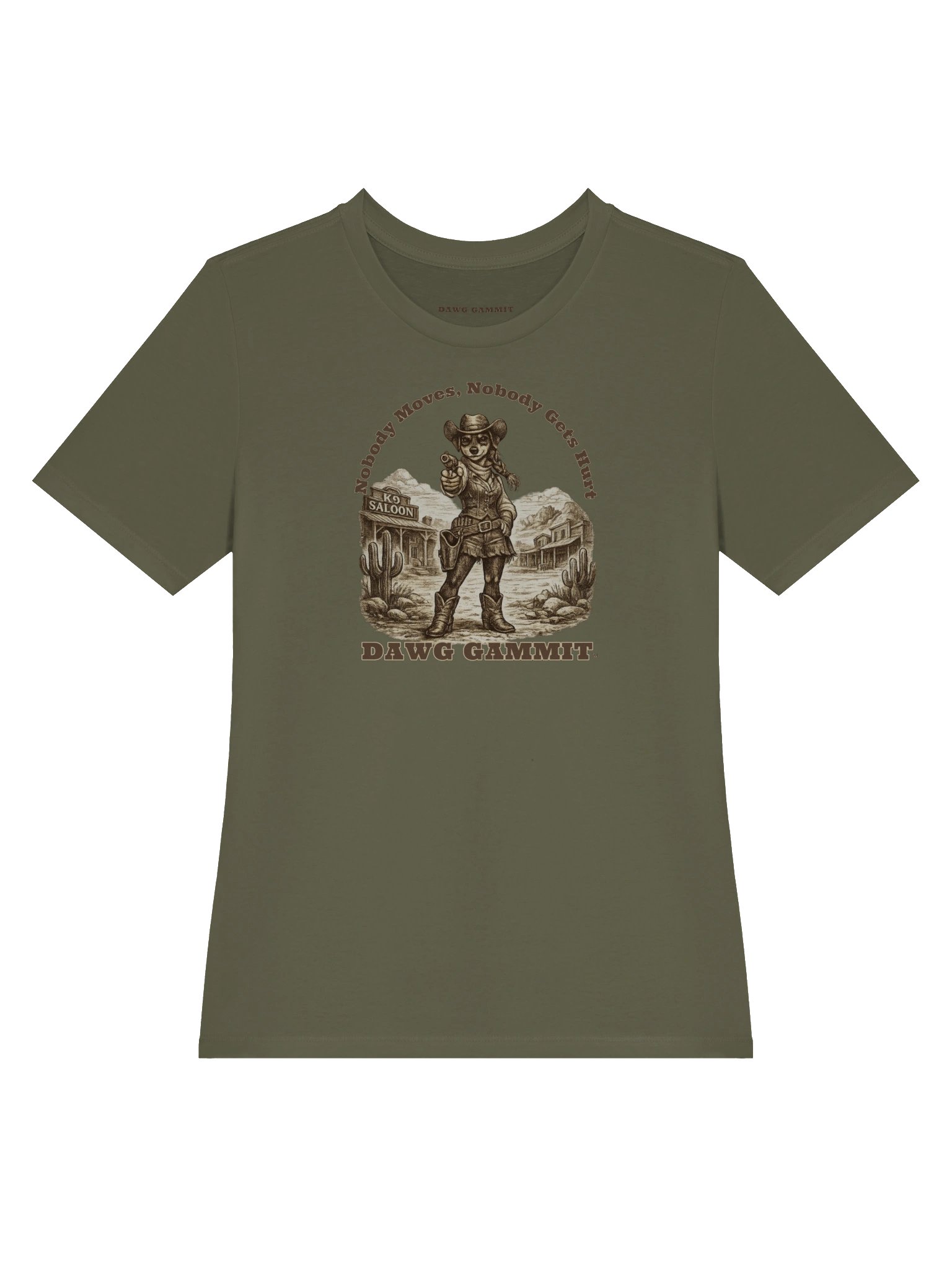 DAWG GAMMIT™ Nobody Move Doberman Women's Relaxed T-Shirt product image (7)