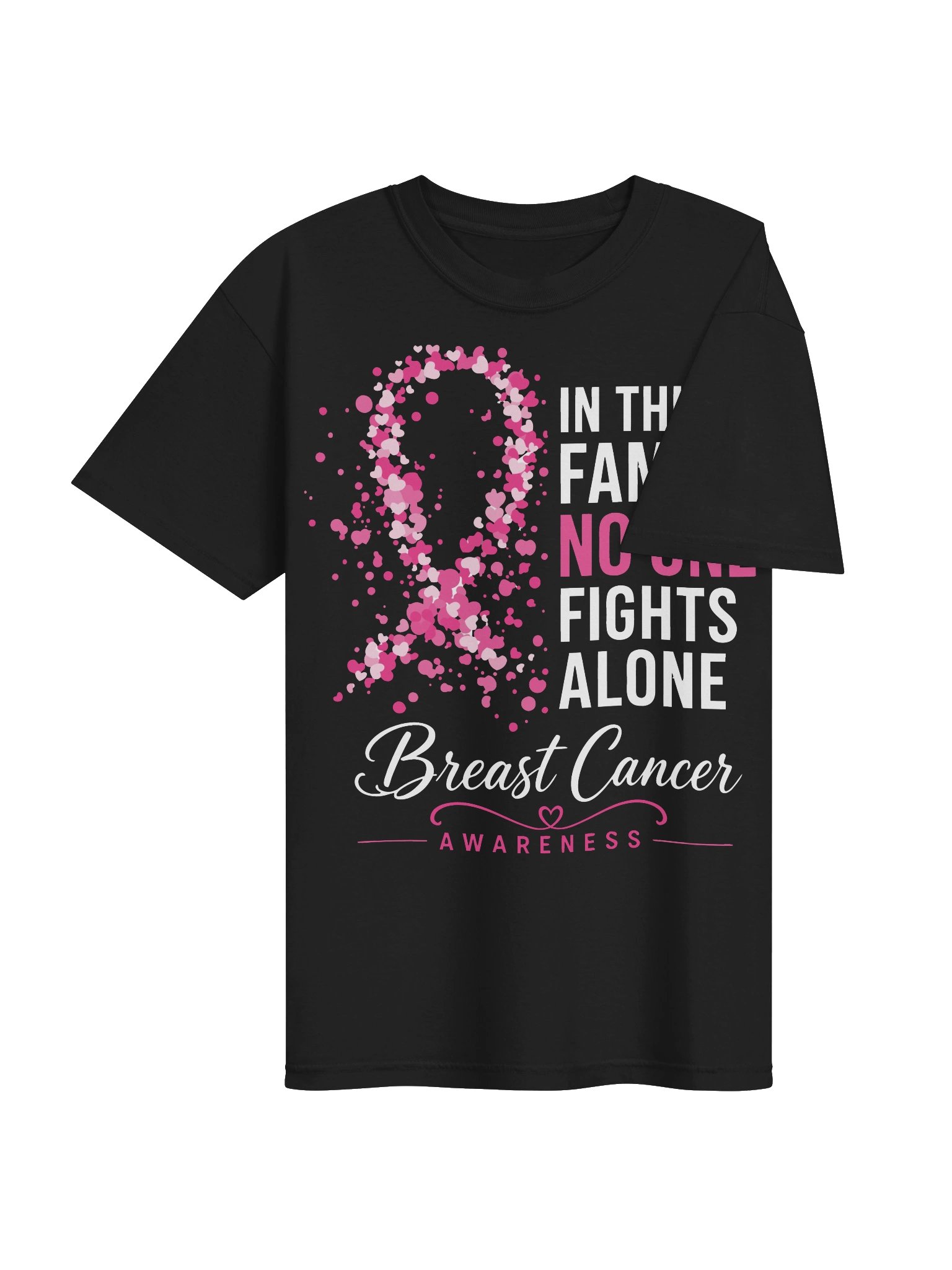 In This Family No One Fights Alone Breast Cancer Awareness Tee product image (30)