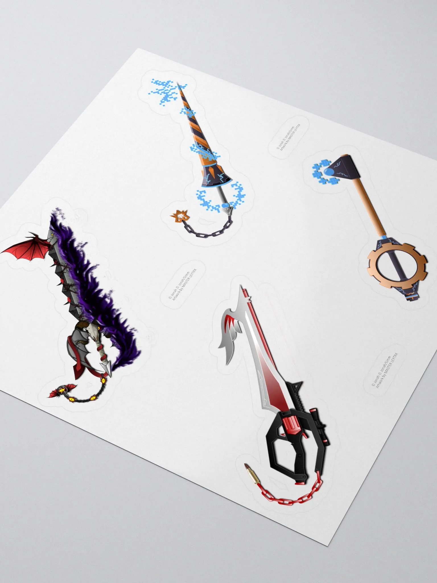 Custom Keyblade Sticker Sheet 9 - Malgus' Army product image (3)