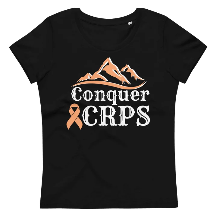 OFFICIAL Conquer CRPS Women's Fitted Tee- White Print product image (1)