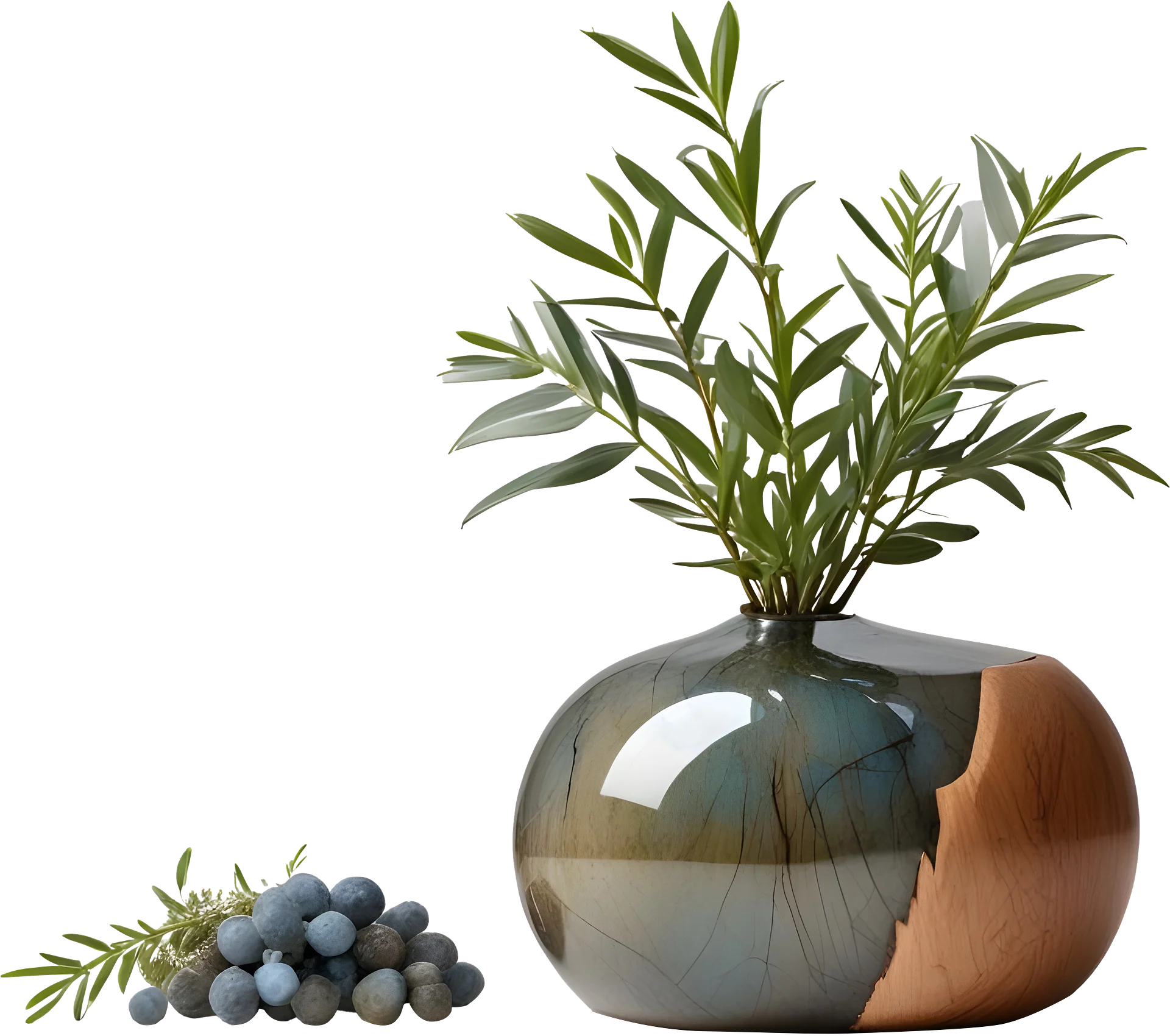 Celestial Grace – Boho Chic Artisan Vase PNG product image (1)
