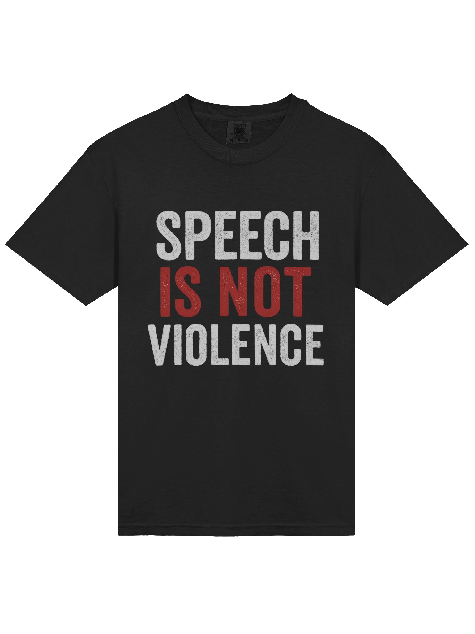 Speech is Not Violence T-Shirt (Dark) product image (3)
