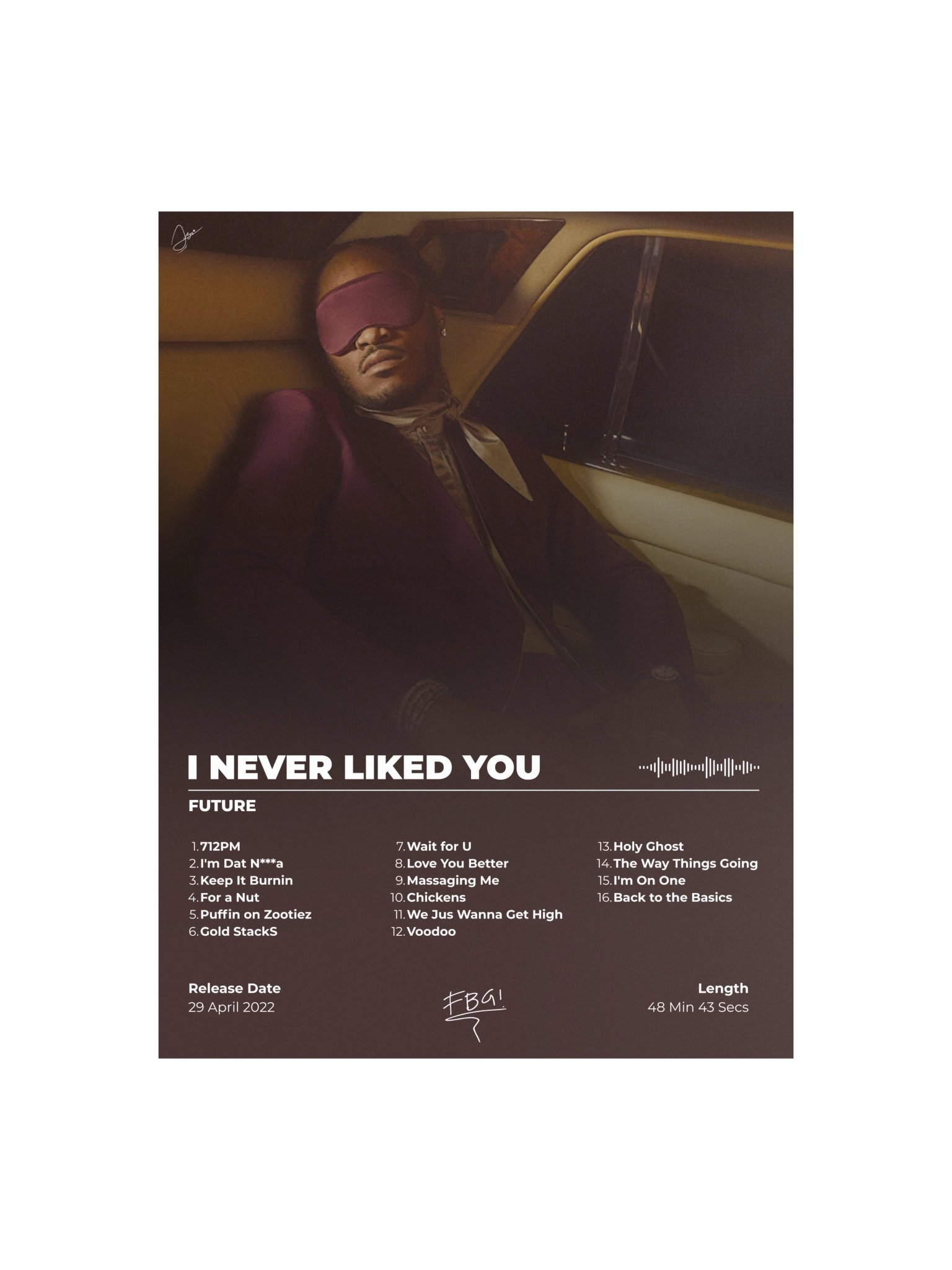 I NEVER LIKED YOU Album Poster product image (2)