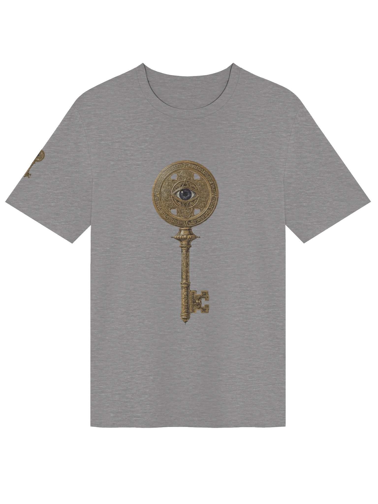 The Gatekeeper’s Key – Heather Grey Sigil Edition (Front + Right Shoulder Print) product image (1)
