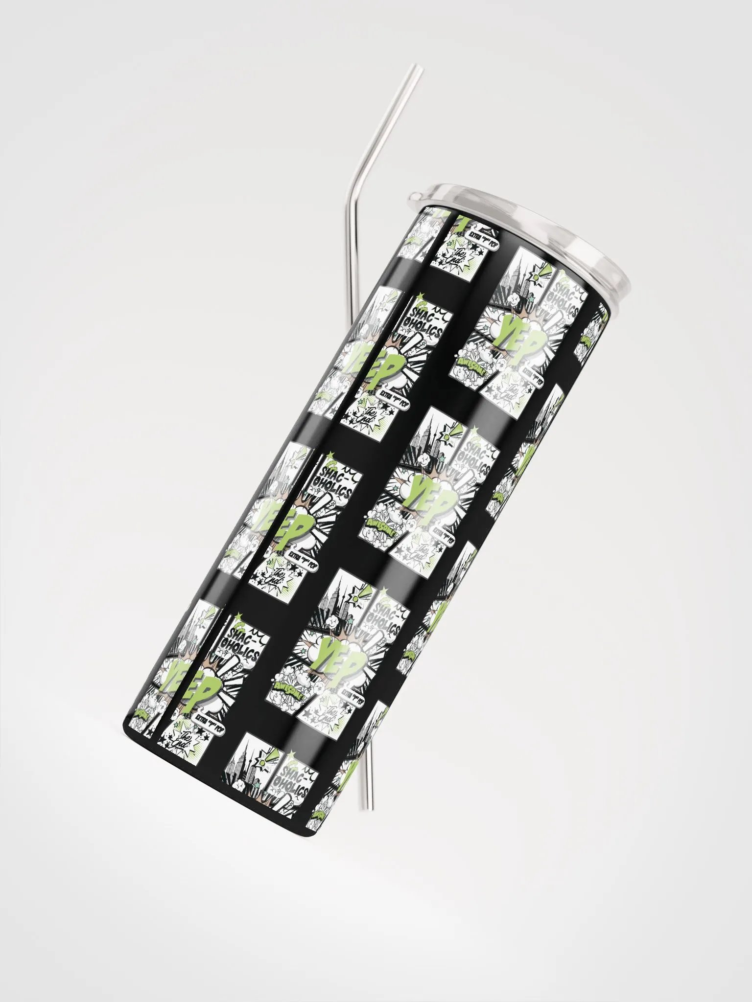 Shac-oholics Comic Blast Tumbler - Green 