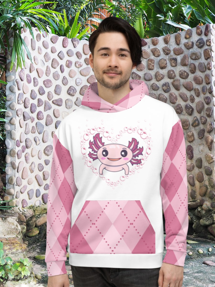 Pink And White Axolotl Hoodie product image (3)