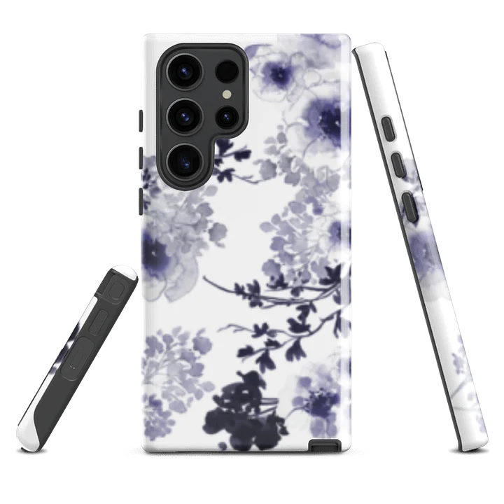 Midnight Blossom Blue Samsung Tough Case product image (1)