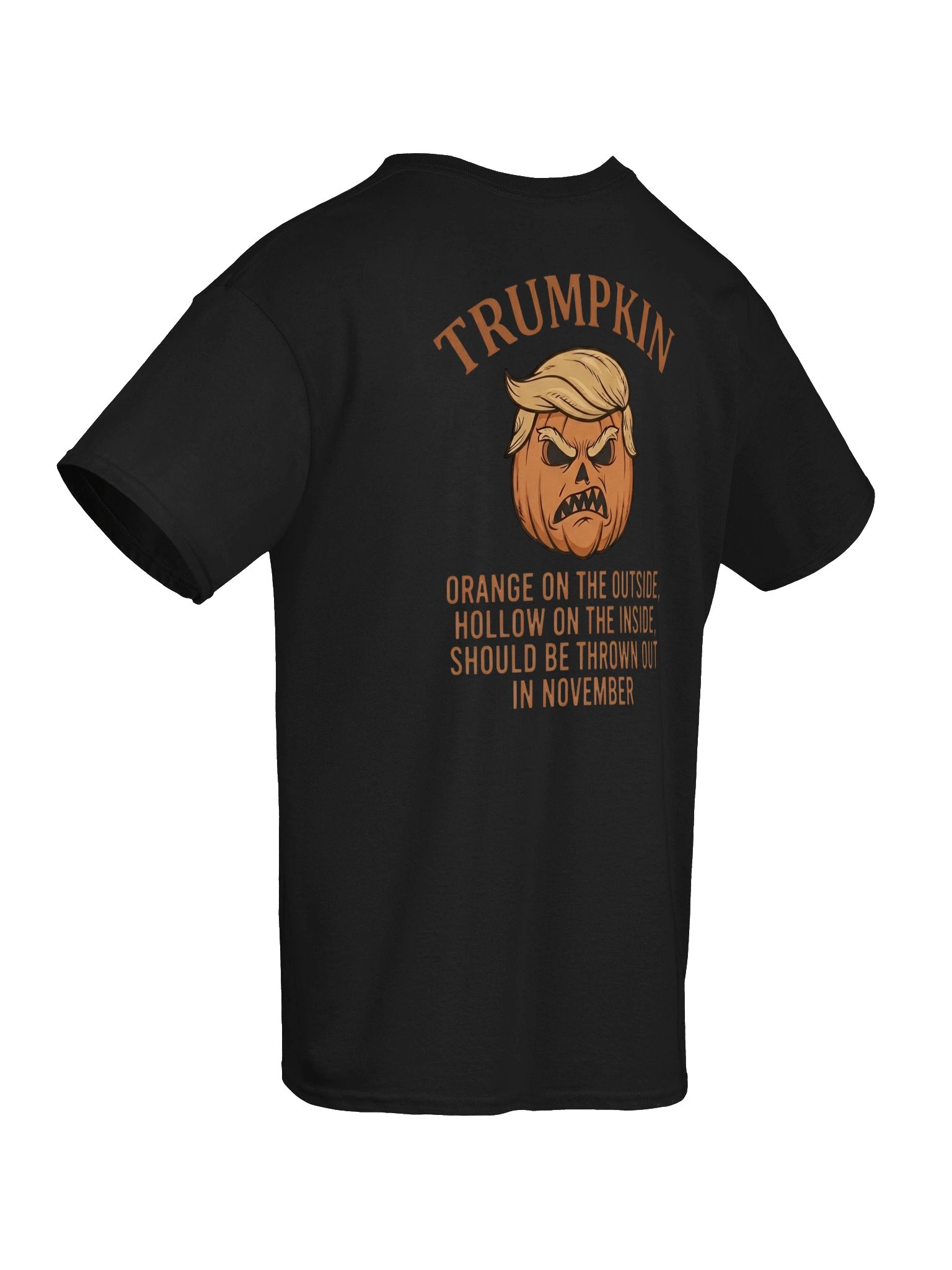 Trumpkin Funny Halloween T-Shirt - Political Sarcasm Pumpkin Unisex Tee product image (2)