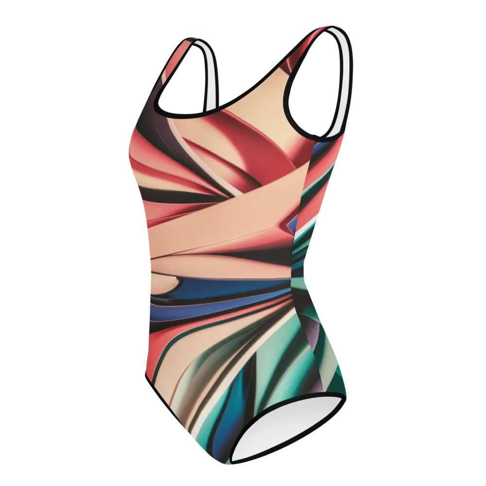 TDS Music Youth Abstract Swimsuit in Vibrant Colors (Sizes 8-20) product image (7)