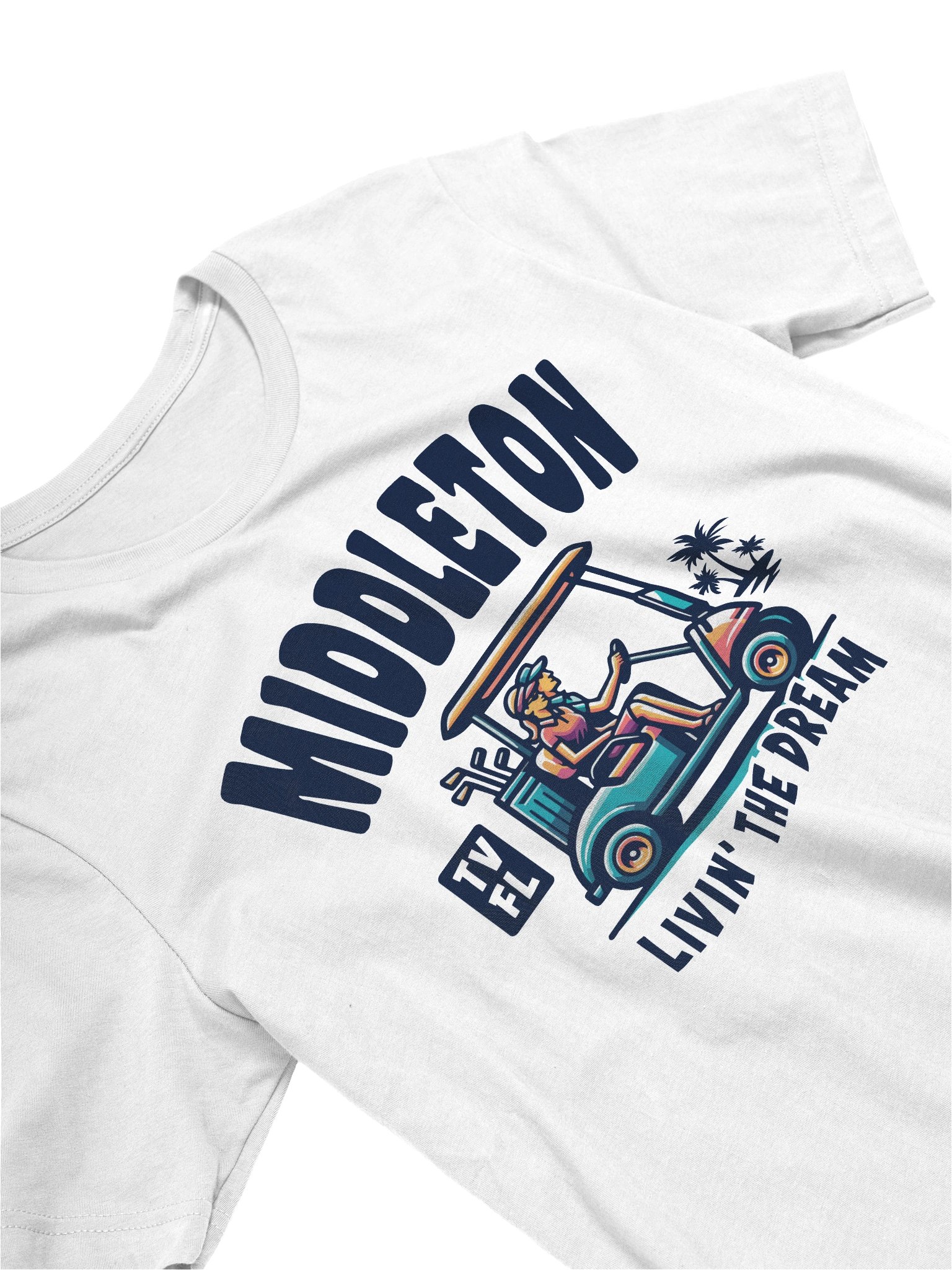 Middleton TV Florida USA Fun Golf Cart Design T-shirt product image (14)