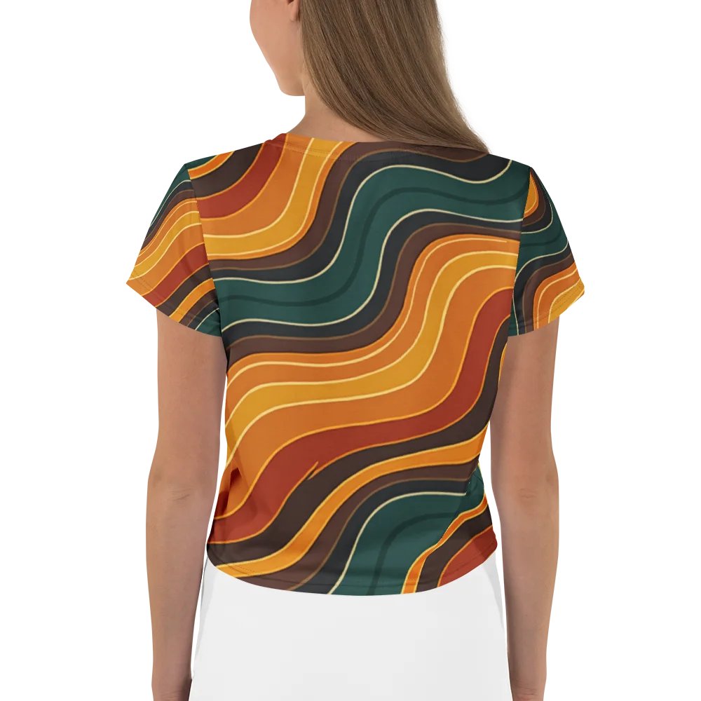Barry Grady 'Flowing Waves' All-Over Crop Tee product image (2)