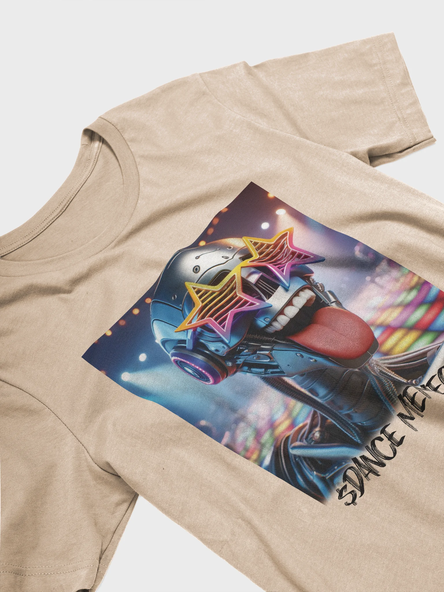 ROCKI ROBOT - DANCE MEMECOIN - PREMIUM TEE - TAN product image (6)