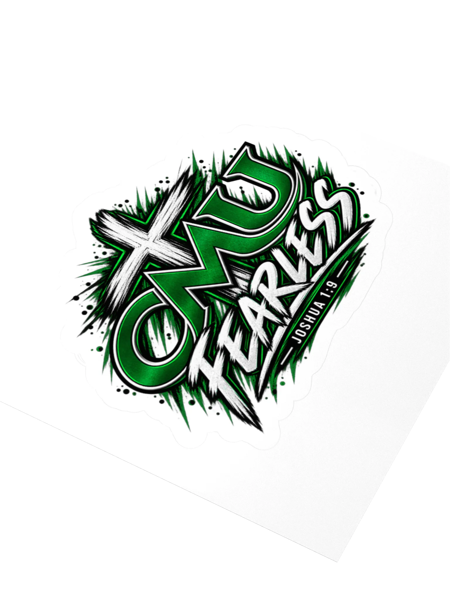 CMU Fearless Joshua 1:9 Cross Kiss Cut Sticker product image (3)