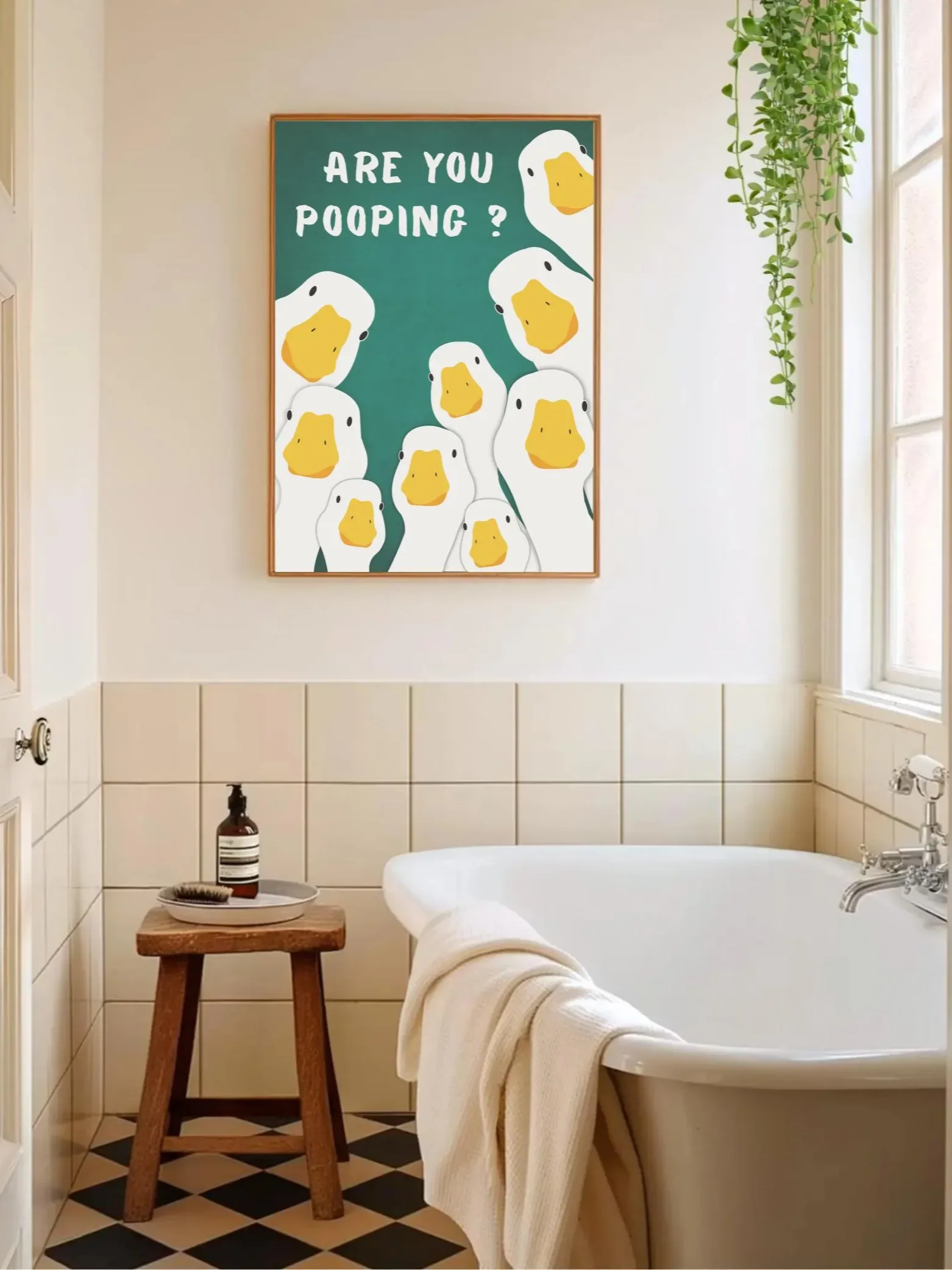 Funny Goose Bathroom Print | Farmhouse Animal Wall Art product image (6)