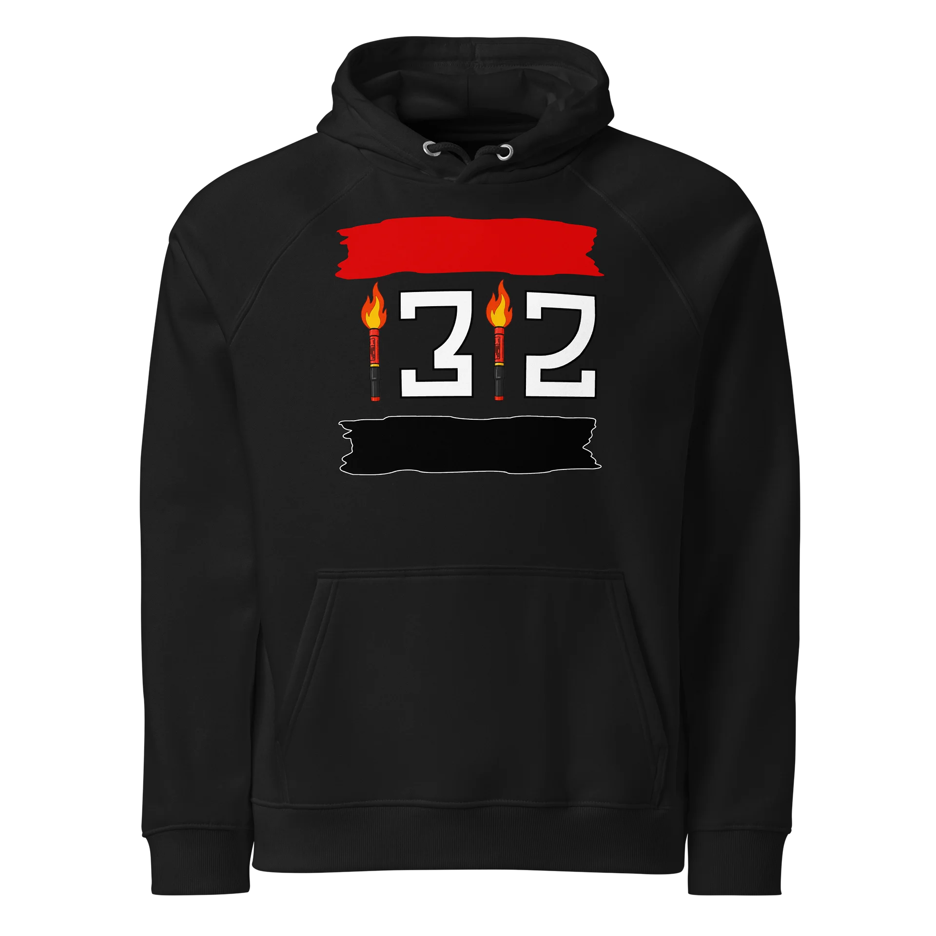 Hanorac 1312 Negru și Roșu | Ultraşi în Peluze product image (1)