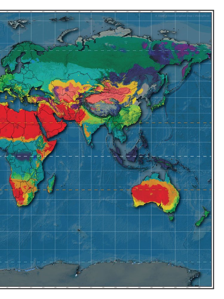 Köppen Climate Topographic World Map product image (3)