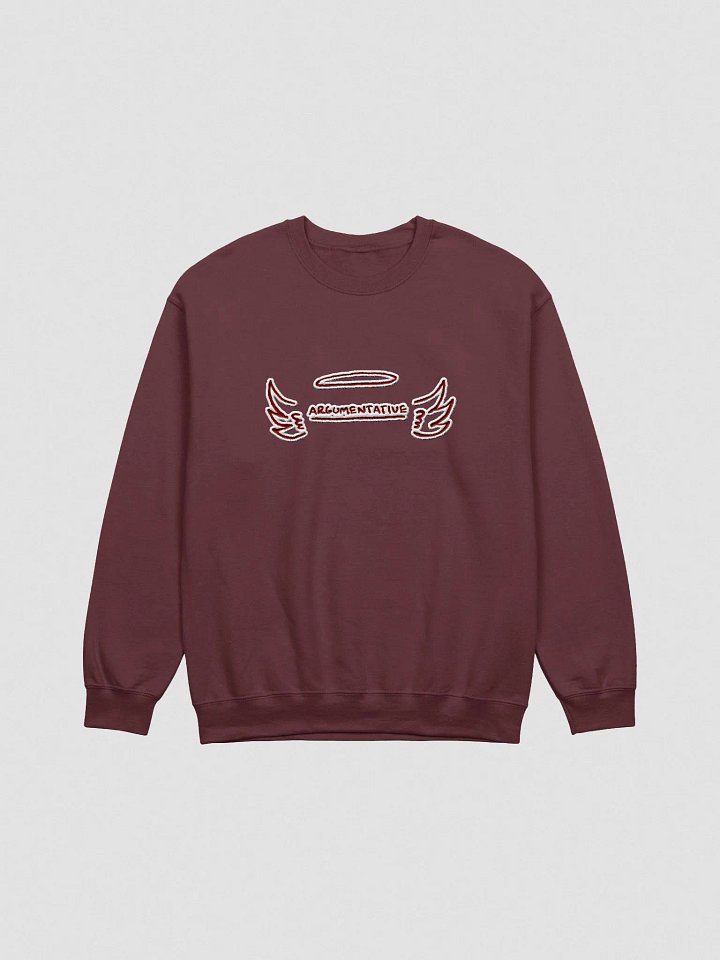 ANGELIC (lg. maroon bubble design) embroidered crewneck product image (10)