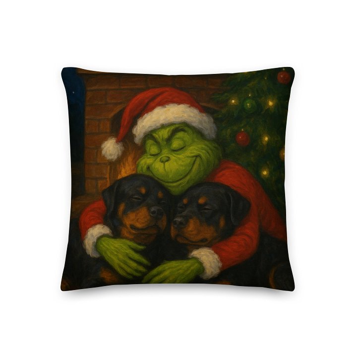 Grinch who stole the Rottweilers All-Over Print Pillow product image (3)