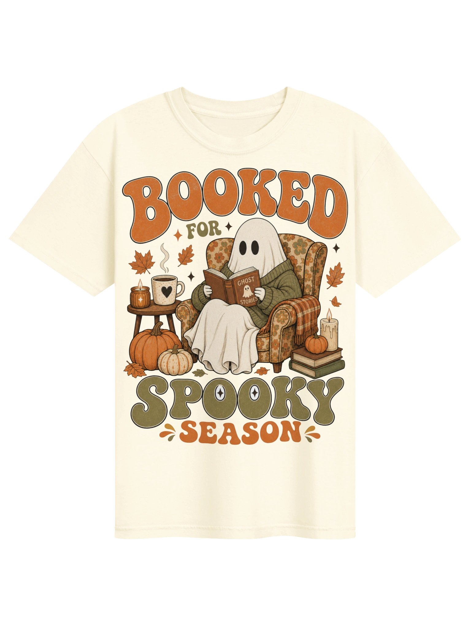 Booked for Spooky Season Ghost Tee product image (37)