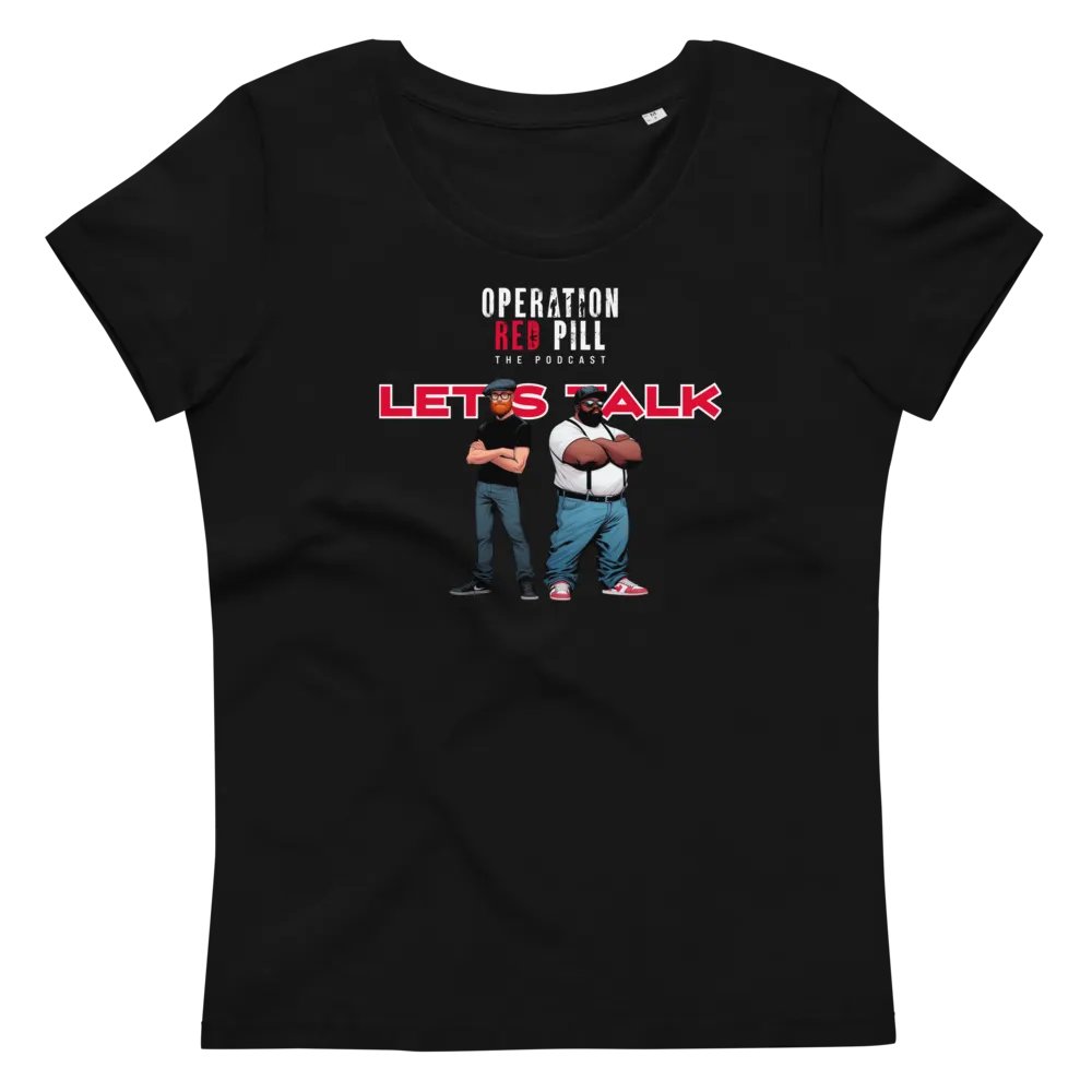 “Let’s Talk” Women’s Fitted T-shirt - The Drew Missen Collection product image (1)
