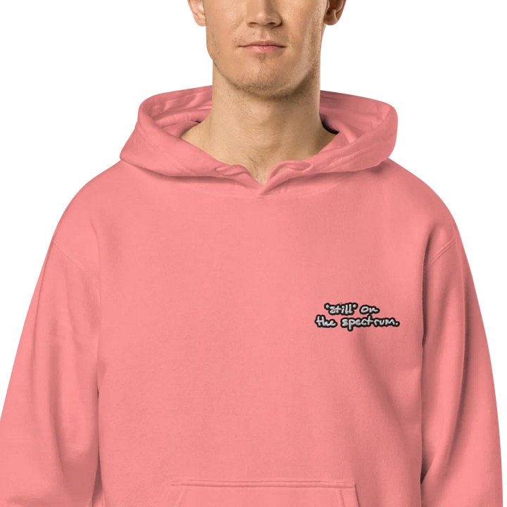 *still* on the spectrum (L.C. bubble design 2) embroidered pigment hoodie product image (1)